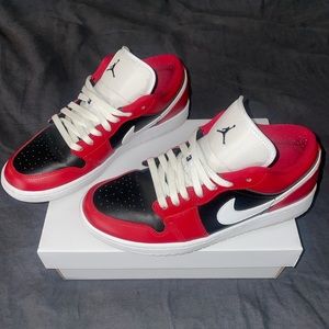 Air Jordan 1 Low, Gym Red/White-Black